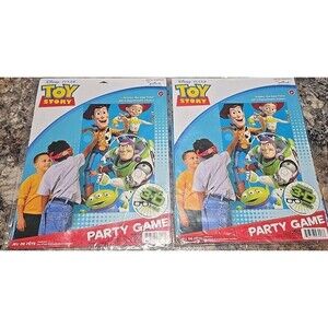 2-NEW 2010 HALLMARK Disney Toy Story Kids Birthday Party Game Poster w/ Stickers